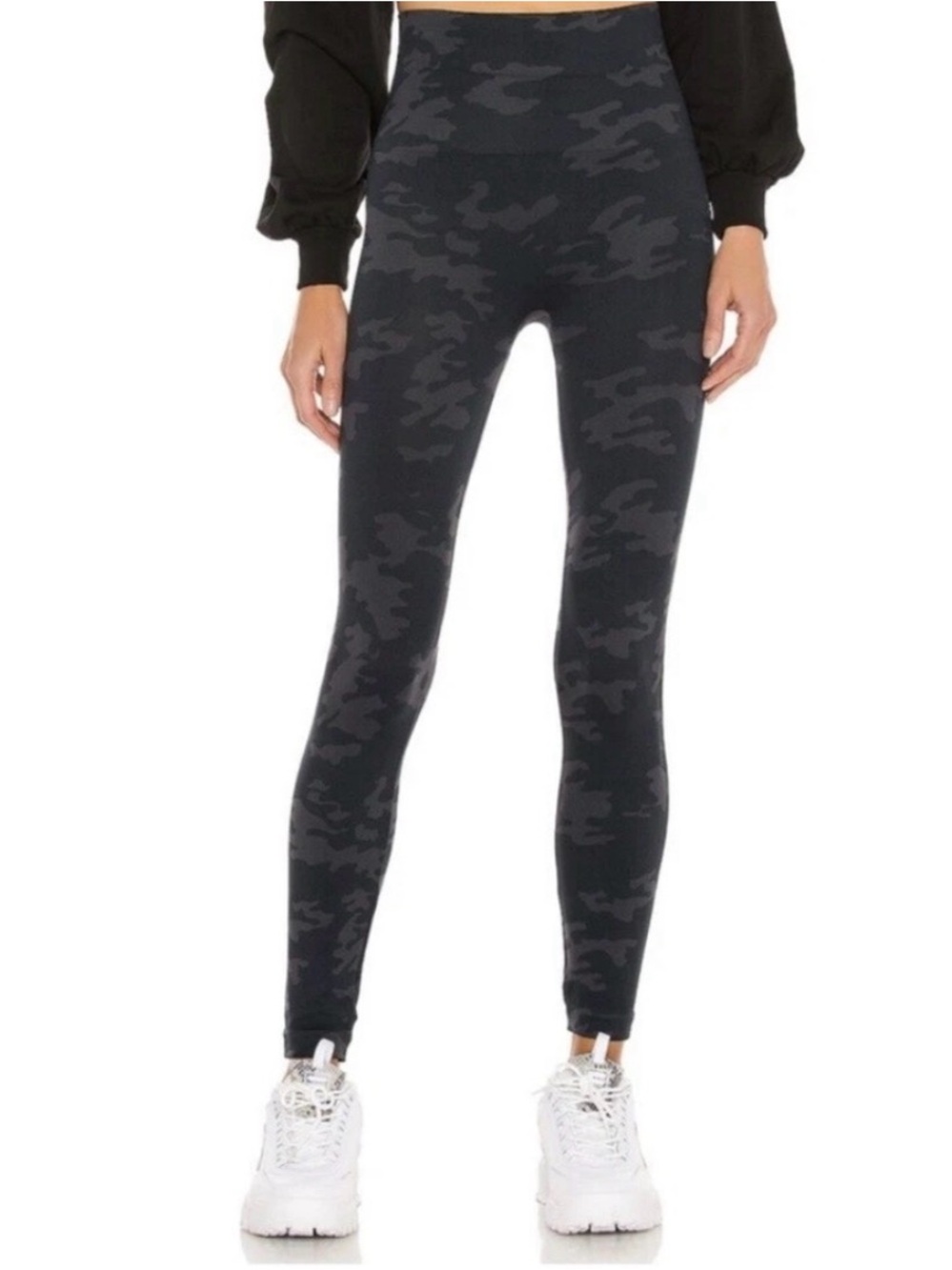 SPANX gray LOOK AT ME NOW camo compression leggings